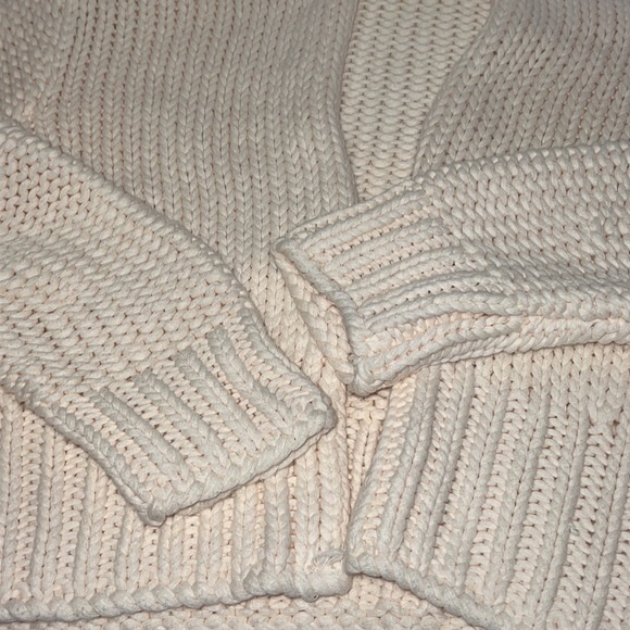 FREE People Cream Glow For It Chunky knit Cardigan size Large L=12-14 - Picture 10 of 15